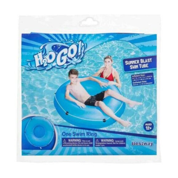 Bestway Summer Blast Swim Tube Blue Ring NEW Sealed H2O Go 41.7in x41.7inx10.6in - Picture 2 of 3